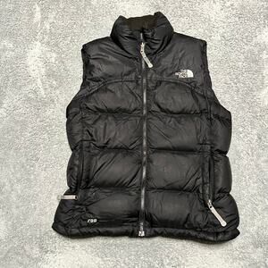 The North Face Vest Jacket Womens Small Black 700 Down Puffer Coat  **